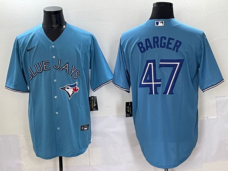 Men Toronto Blue Jays #47 Barger Light Blue Game 2025 Nike MLB Jersey style 001